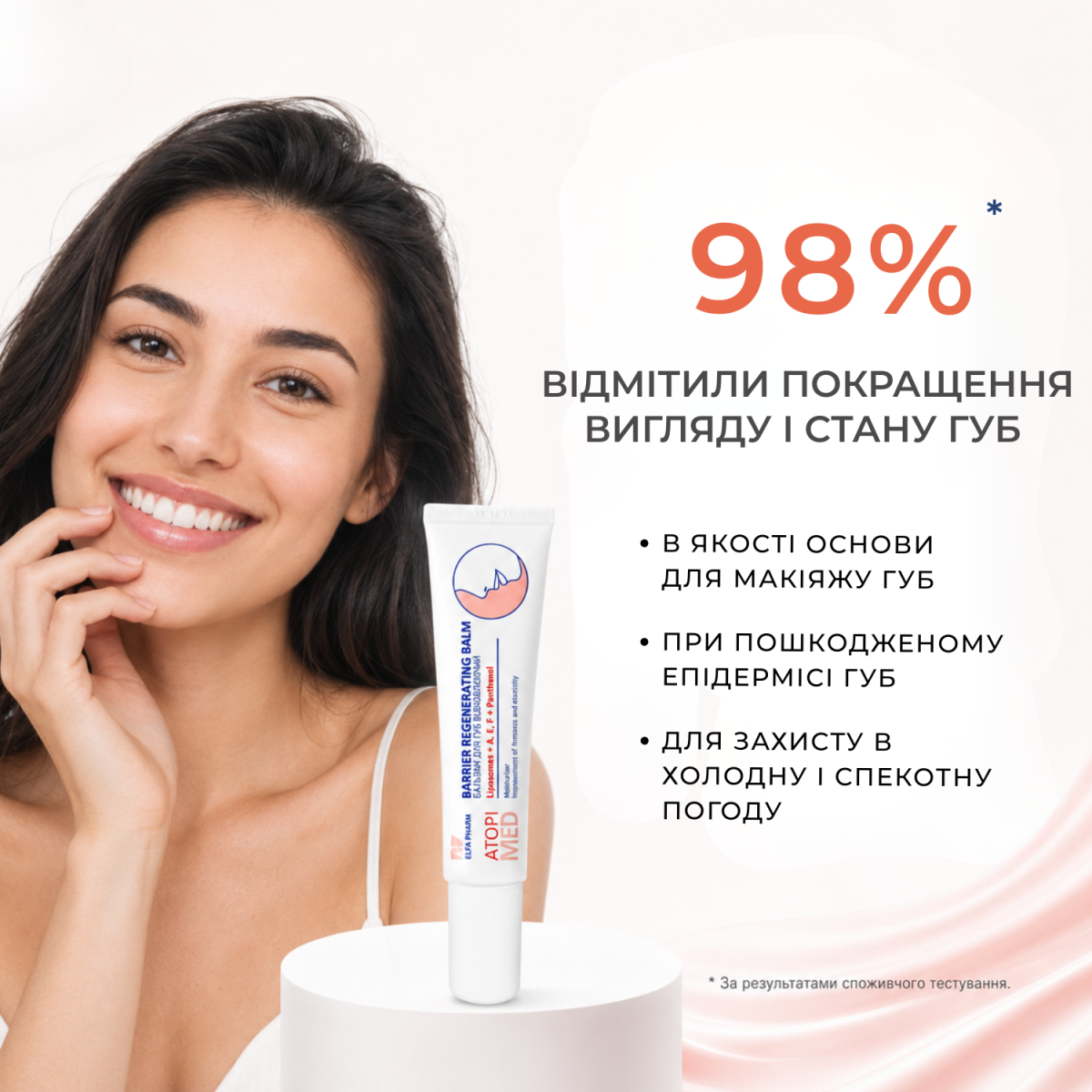 Відновлюючий бальзам для губ Elfa Pharm Atopi Med 15 мл